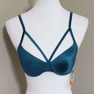 Dark teal strappy bra